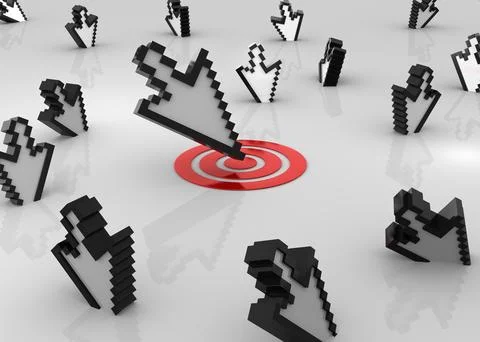 Cursor and target Stock Illustration