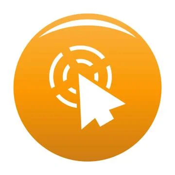 Cursor app icon orange Stock Illustration