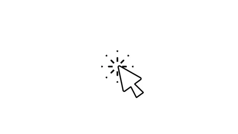 Cursor Arrow with Click Spark Effect Animation Vídeo Stock 335576565