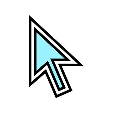 Cursor arrow color icon vector illustration Stock Illustration