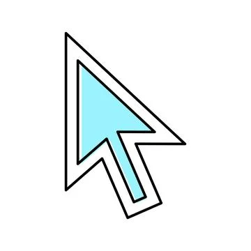 Cursor arrow color icon vector illustration Stock Illustration