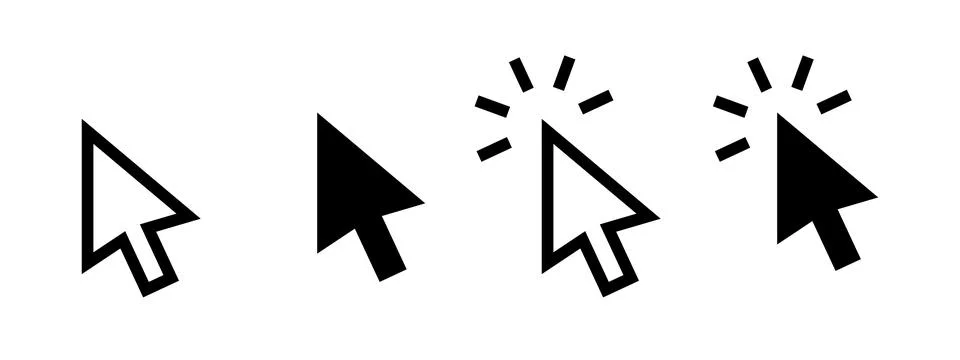 Cursor arrow icon. Arrow pointer symbol. Computer mouse interface cursor ve.. 스톡 일러스트