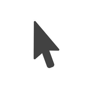 Cursor arrow icon flat vector illustration 库存插图