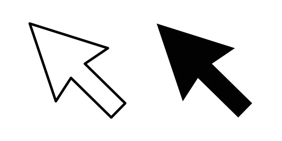 Cursor arrow icon illustration. Pixel perfect vector graphics Stock Illustration