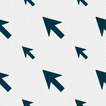 Cursor, arrow icon sign. Seamless pattern with geometric texture. Vector イラスト素材