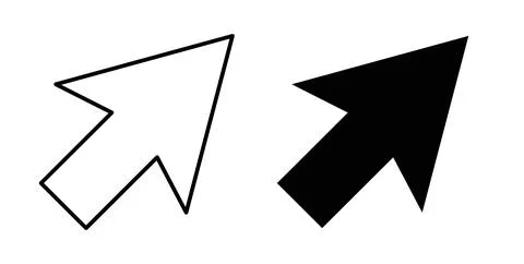 Cursor arrow icon. Style is flat and line symbol 스톡 일러스트
