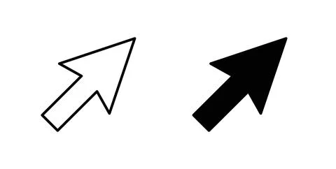 Cursor arrow icon symbol. Flat Vector illustration 스톡 일러스트