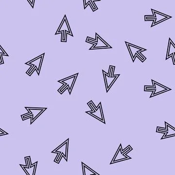 Cursor arrow line seamless pattern Stock Illustration