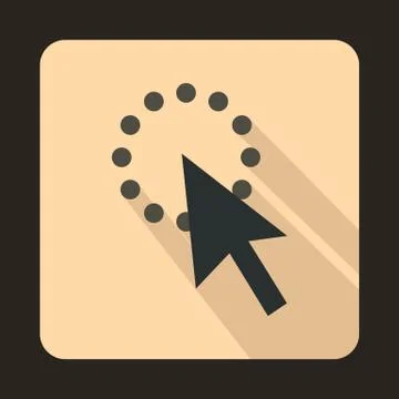 Cursor arrow is loaded icon, flat style Stock-Illustration