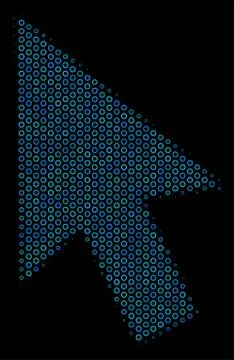 Cursor Arrow Mosaic Icon of Halftone Circles Ilustración de archivo