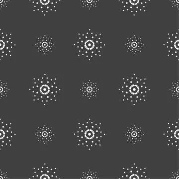 Cursor, arrow plus, add icon sign. Seamless pattern on a gray background. Illustrazione stock