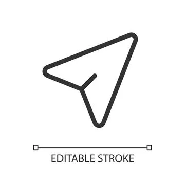 Cursor arrow pointer pixel perfect linear ui icon Illustrazione stock