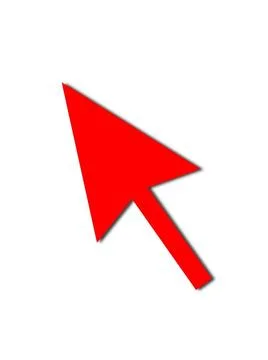 Cursor Arrow red Cursor Arrow for the use with mouse or other pointer. Cop... Stock Photos