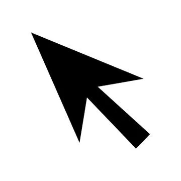 Cursor arrow silhouette on a white background. Stock Illustration