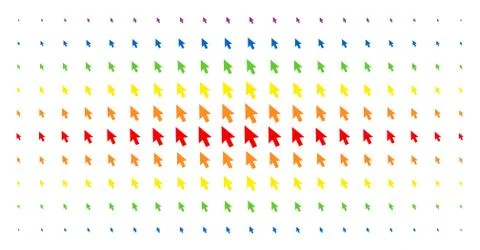 Cursor Arrow Spectral Halftone Array Ilustración de archivo