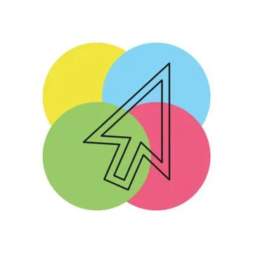 Cursor arrow vector icon Ilustración de archivo