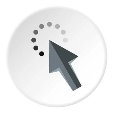 Cursor arrow waiting icon, flat style Illustrazione stock