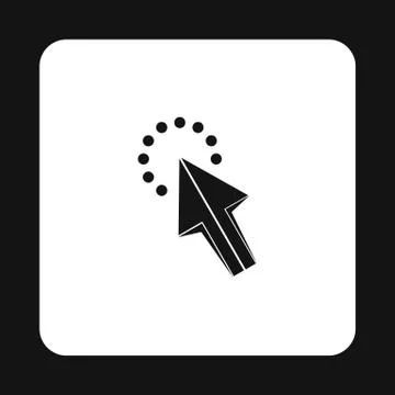 Cursor arrow waiting icon, simple style Stock Illustration