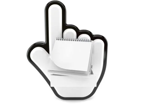 Cursor with blank calendar Stock Illustration