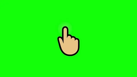 Cursor button click motion recording, green screen animation (Chroma key) Stock Footage 295908393