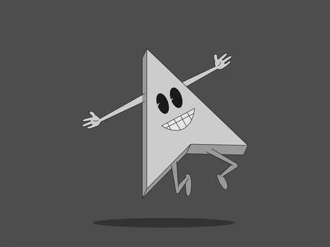 Cursor Character White Hand Floating Pointing Interaction Concept Stock Illustration