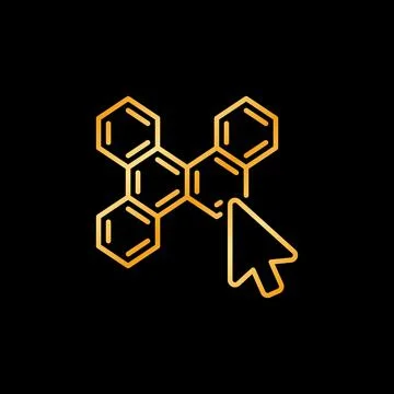 Cursor on Chemistry Molecule vector concept colored icon Illustrazione stock