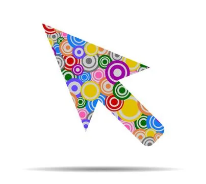 Cursor circles icon vector 스톡 일러스트