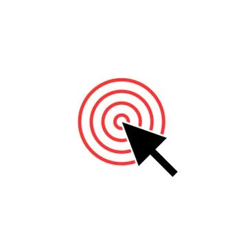 Cursor click icon. Vector symbol in trendy flat style on a white background. 스톡 일러스트