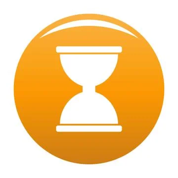 Cursor click loading icon orange Stock Illustration