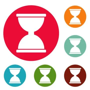 Cursor click loading icons circle set vector Illustrazione stock