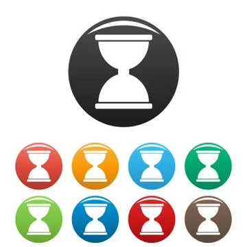 Cursor click loading icons set color vector イラスト素材