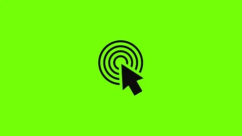 Cursor click round icon animation Stock Footage 157073506