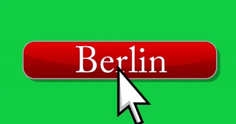 Cursor clicking the Berlin word Stock Footage 171917501