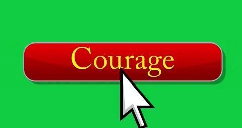 Cursor clicking courage button Stock Footage 170136681