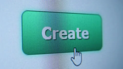Cursor Clicking on a Create Button Stock Footage 164591249