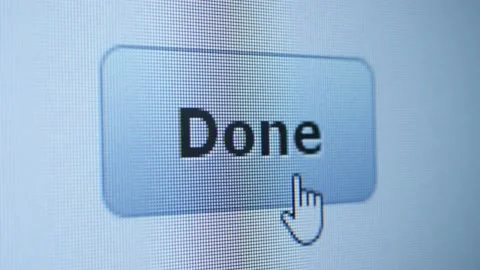 Cursor Clicking on a done button Stock Footage 164591450