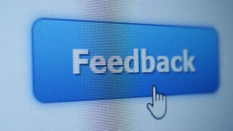 Cursor Clicking on Feedback Button Stock Footage 164591597