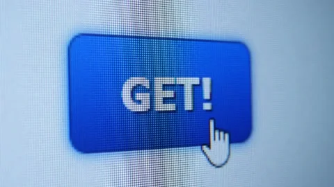 Cursor Clicking on a Get button Stock Footage 164591128
