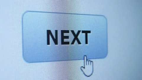 Cursor Clicking on a Next button 스톡 동영상 164591151