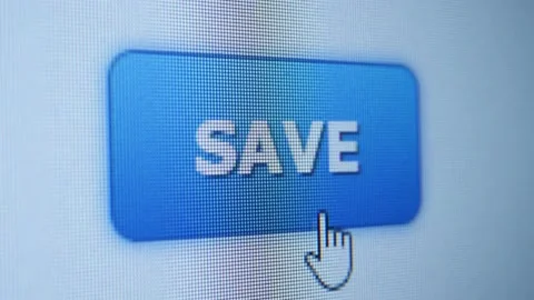 Cursor Clicking on a save button Stock Footage 164591425