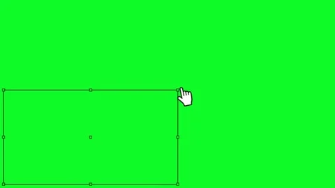 Cursor clicks and drags selection box on green screen Video stock 331768111