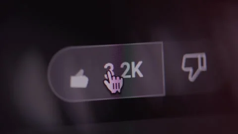 Cursor Clicks the "Like" Button on a Computer Screen Stock Footage 270312549