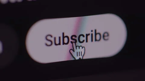 Cursor Clicks the "Subscribe" Button on a Computer Screen Stock Footage 270312533