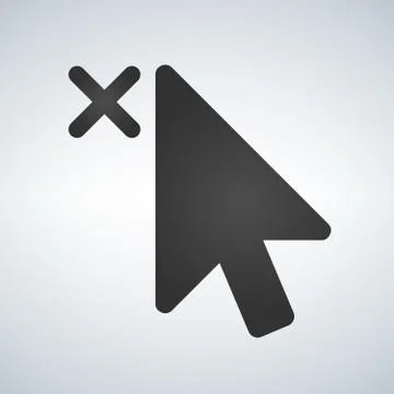 Cursor close element iconfor apps and web. illustration isolateVmodern backgr Stock Illustration