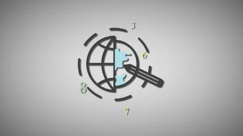 Cursor colored fading effect mp4 video Stock Illustration