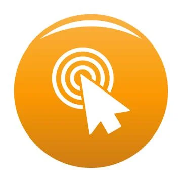 Cursor design element icon vector orange Stock Illustration