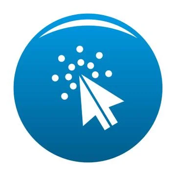 Cursor digital icon blue vector Illustrazione stock