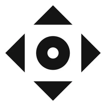 Cursor displacement app icon, simple black style Illustrazione stock