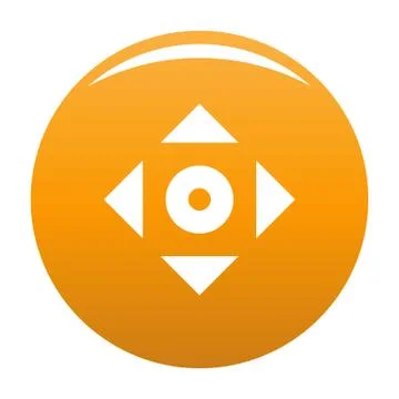 Cursor displacement app icon vector orange Stock Illustration