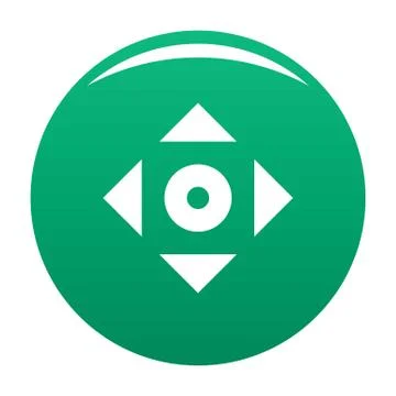 Cursor displacement app icon vector green Stock Illustration